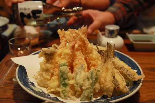 秀寿司の天ぷら盛り合わせ