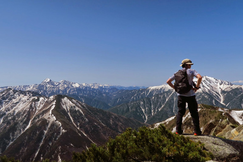 北岳と仙丈ヶ岳とオレ